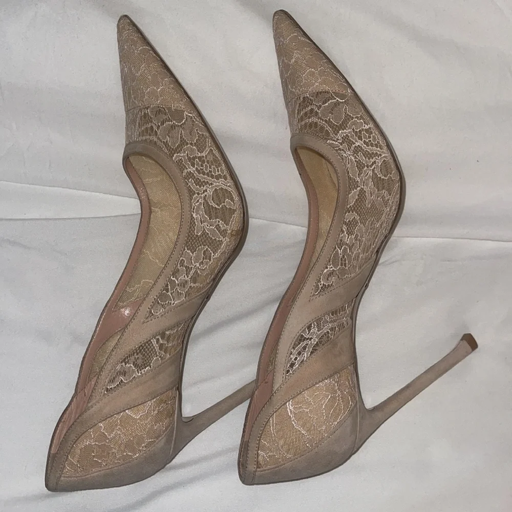 Dior lace suede pumps - Picture 3 of 5
